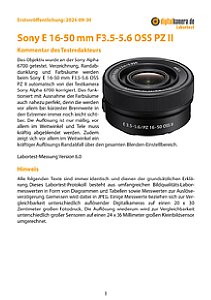 Sony E 16-50 mm F3.5-5.6 OSS PZ II (SELP16502) mit Alpha 6700 Labortest, Seite 1 [Foto: MediaNord]