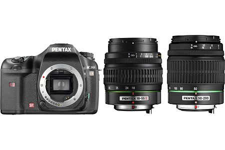 Pentax K200D mit 18-55 II + 50-200 [Foto: Pentax]