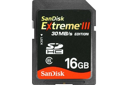 SanDisk Extreme III SDHC-Kartenfamilie mit 30 MBytes/s [Foto: Sandisk]