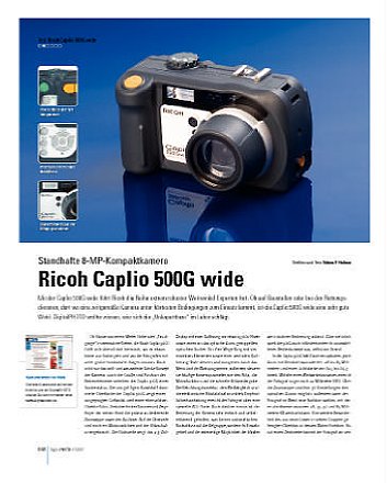 DigitalPhoto Ricoh Caplio 500G wide – Kamera-Einzeltest auf