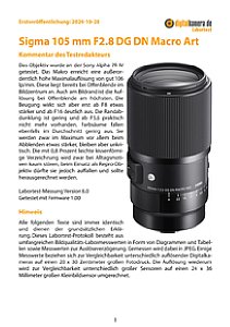 Sigma 105 mm F2.8 DG DN Macro Art mit Sony Alpha 7R IV Labortest, Seite 1 [Foto: MediaNord]