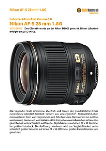 Nikon AF-S 28 mm 1.8G mit D800E Labortest, Seite 1 [Foto: MediaNord]