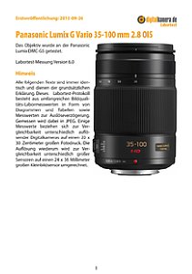 Panasonic Lumix G Vario 35-100 mm  2.8 OIS mit DMC-G5 Labortest, Seite 1 [Foto: MediaNord]