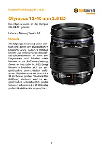 Olympus 12-40 mm 2.8 ED (EZ-M1240) mit OM-D E-M1 Labortest, Seite 1 [Foto: MediaNord]