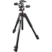 Manfrotto MK055XPRO3-3W 055 Set - Alu-Stativ m. 3 Seg., horiz. Mittelsäule u. Kopf