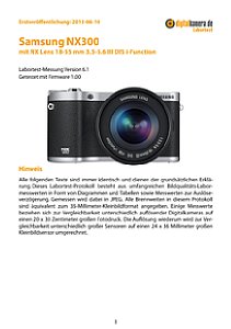 Samsung NX300 mit NX Lens 18-55 mm 3.5-5.6 III OIS i-Function Labortest, Seite 1 [Foto: MediaNord]