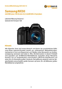 Samsung NX30 mit NX Lens 18-55 mm 3.5-5.6 III OIS i-Function Labortest, Seite 1 [Foto: MediaNord]