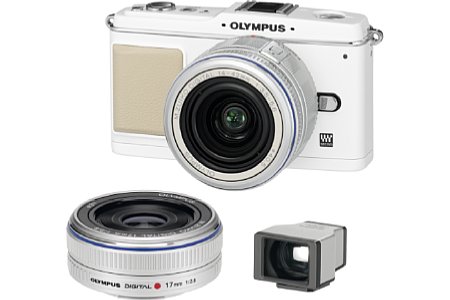 Olympus Pen E-P1 Double Lens Kit weiß/silber/silber [Foto: Olympus]