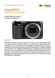 Sony NEX-F3 mit E 18-55 mm 3.5-5.6 OSS (SEL-1855) Labortest, Seite 1 [Foto: MediaNord]