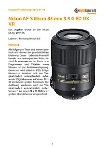 Nikon AF-S Micro 85 mm 3.5 G ED DX VR mit D5200 Labortest, Seite 1 [Foto: MediaNord]