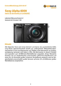 Sony Alpha 6000 mit E 16-50 mm 3.5-5.6 OSS PZ (SEL-P1650) Labortest, Seite 1 [Foto: MediaNord]