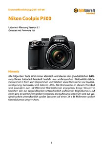 Nikon Coolpix P500 Labortest, Seite 1 [Foto: MediaNord]