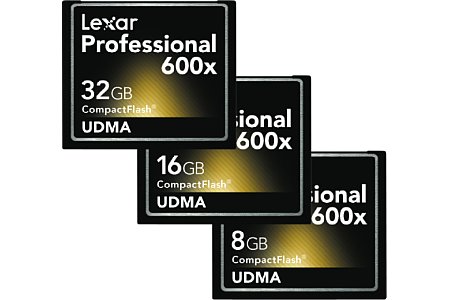 Lexar Professional 600x CompactFlash-Card 32GB 16GB 8GB [Foto: Lexar]