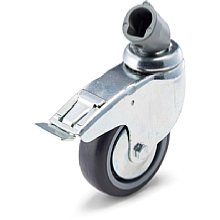 Manfrotto 110G Rädersatz (3 Stück) 100 mm Rollen mit Bremse, für 22 mm Rohr