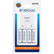 Sanyo Eneloop Ladegerät + 4x Mignon Akkus