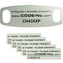 CODE-No.com Sicherheitslabel Optik-6er-Mix silber