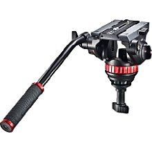 Manfrotto MVH502A Pro Fluid Video-Neiger mit 75 mm Halbkugel und 504PL