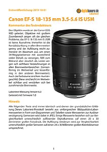 Canon EF-S 18-135 mm 3.5-5.6 IS USM mit EOS 90D Labortest, Seite 1 [Foto: MediaNord]