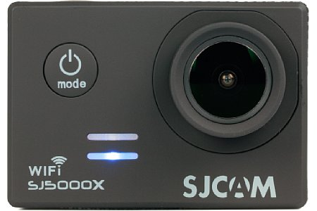 SJCam SJ5000X Frontansicht: Das Design ist identisch mit den anderen SJCam-Modellen der Baureihe SJ4000 und SJ5000 und unverkennbar an das Vorbild GoPro angelehnt. [Foto: MediaNord]