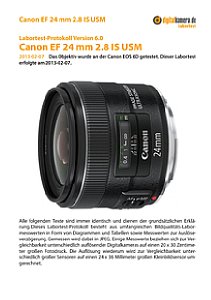 Canon EF 24 mm 2.8 IS USM mit EOS 6D Labortest, Seite 1 [Foto: MediaNord]