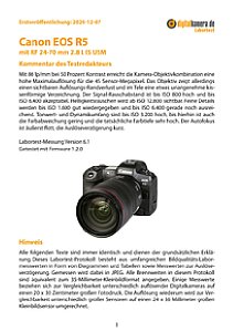 Canon EOS R5 mit RF 24-70 mm 2.8L IS USM Labortest, Seite 1 [Foto: MediaNord]