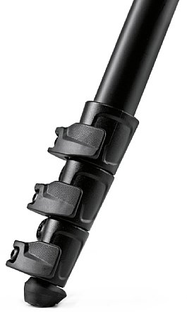 Das  Manfrotto Befree Advanced (MKBFRLA4BK-BH-4) ist sowohl mit M-Lock-Schraubverschlüssen als auch mit den schnellen Klemmverschlüssen erhältlich. [Foto: Manfrotto]