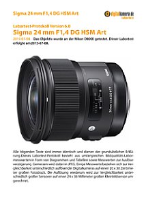 Sigma 24 mm F1,4 DG HSM Art mit Nikon D800E Labortest, Seite 1 [Foto: MediaNord]