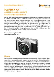 Fujifilm X-A7 mit XC 15-45 mm F3.5-5.6 OIS PZ Labortest, Seite 1 [Foto: MediaNord]