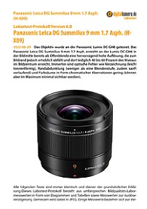 Panasonic Leica DG Summilux 9 mm 1.7 Asph. (H-X09) mit Lumix DC-GH6 Labortest, Seite 1 [Foto: MediaNord]