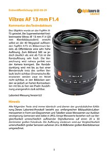 Viltrox AF 13 mm F1.4 mit Fujifilm X-T5 Labortest, Seite 1 [Foto: MediaNord]