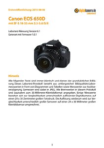 Canon EOS 650D mit EF-S 18-55 mm 3.5-5.6 IS II Labortest, Seite 1 [Foto: MediaNord]