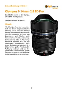 Olympus 7-14 mm 2.8 ED Pro (EZ-M0714) mit OM-D E-M5 Mark II Labortest, Seite 1 [Foto: MediaNord]