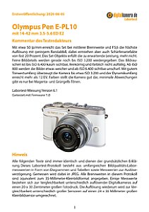 Olympus Pen E-PL10 mit 14-42 mm 3.5-5.6 ED EZ (EZ-M1442EZ) Labortest, Seite 1 [Foto: MediaNord]