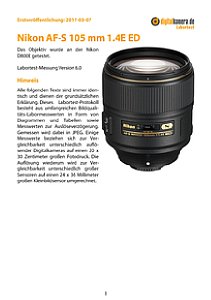 Nikon AF-S 105 mm 1.4E ED mit D800E Labortest, Seite 1 [Foto: MediaNord]