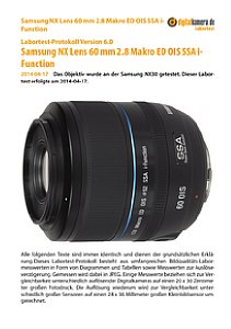 Samsung NX Lens 60 mm 2.8 Makro ED OIS SSA i-Function mit NX30 Labortest, Seite 1 [Foto: MediaNord]