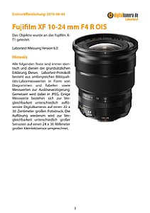 Fujifilm XF 10-24 mm F4 R OIS mit X-T1 Labortest, Seite 1 [Foto: MediaNord]