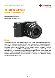 Yi Technology M1 mit Lens 12-40 mm F3.5-5.6 Labortest, Seite 1 [Foto: MediaNord]