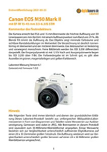 Canon EOS M50 Mark II mit EF-M 15-45 mm 3.5-6.3 IS STM Labortest, Seite 1 [Foto: MediaNord]