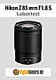 Nikon Z 85 mm F1.8 S mit Z 7II Labortest