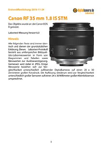 Canon RF 35 mm 1.8 IS STM mit EOS R Labortest, Seite 1 [Foto: MediaNord]