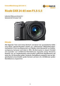 Ricoh GXR 24-85 mm F3.5-5.5 A16 Labortest, Seite 1 [Foto: MediaNord]