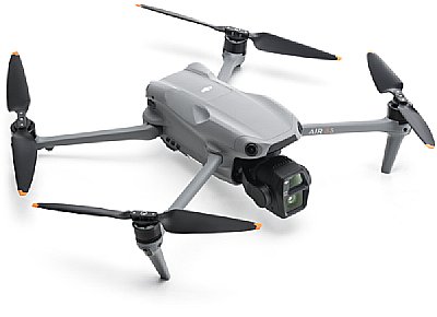 DJI Air 3S - Entfaltet mit Propellern und eingesetztem Akku. [DJI]