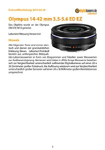 Olympus 14-42 mm 3.5-5.6 ED EZ (EZ-M1442EZ) mit OM-D E-M10 Labortest, Seite 1 [Foto: MediaNord]