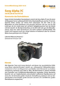 Sony Alpha 7C mit FE 28-60 mm 4-5.6 (SEL2860) Labortest, Seite 1 [Foto: MediaNord]