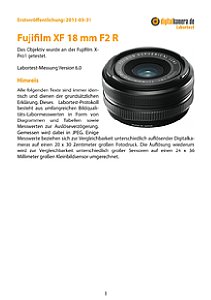 Fujifilm XF 18 mm F2 R mit X-Pro1 Labortest, Seite 1 [Foto: MediaNord]