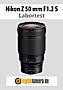 Nikon Z 50 mm F1.2 S mit Z 7II Labortest (Labortest-Protokoll)