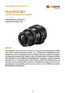 Sony ILCE-QX1 mit E 16-50 mm 3.5-5.6 OSS PZ (SEL-P1650) Labortest, Seite 1 [Foto: MediaNord]