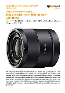 Sony E 24 mm F1.8 Carl Zeiss Sonnar T* (SEL24F18Z) mit NEX-7 Labortest, Seite 1 [Foto: MediaNord]