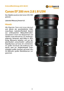 Canon EF 200 mm 2.8 L II USM mit EOS-1D X Labortest, Seite 1 [Foto: MediaNord]