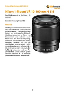 Nikon 1-Mount VR 10-100 mm 4-5.6 mit 1 J3 Labortest, Seite 1 [Foto: MediaNord]